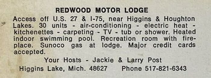 Great Escape Motor Lodge (Redwoood Motor Lodge) - Vintage Postcard (newer photo)
